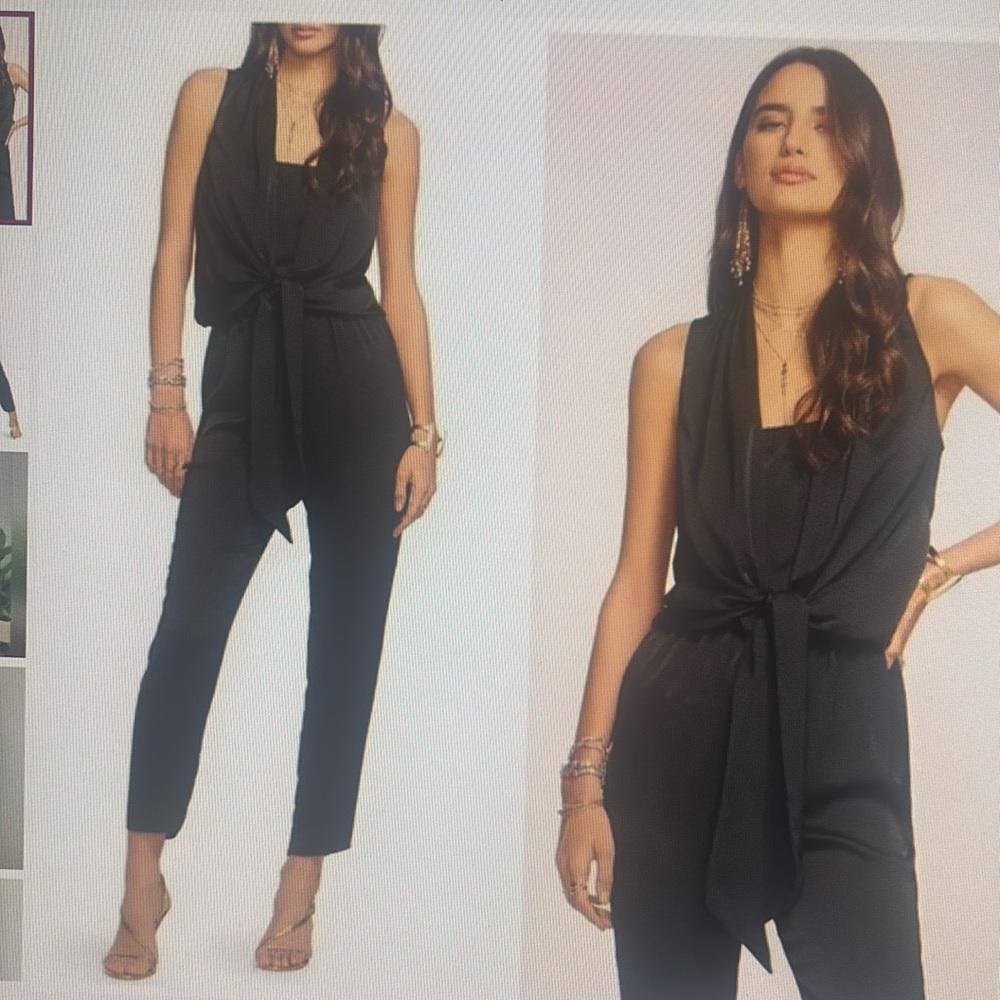 NWT Ramy Brook Dorthy Satin Jumpsuit.  Size XS. Black